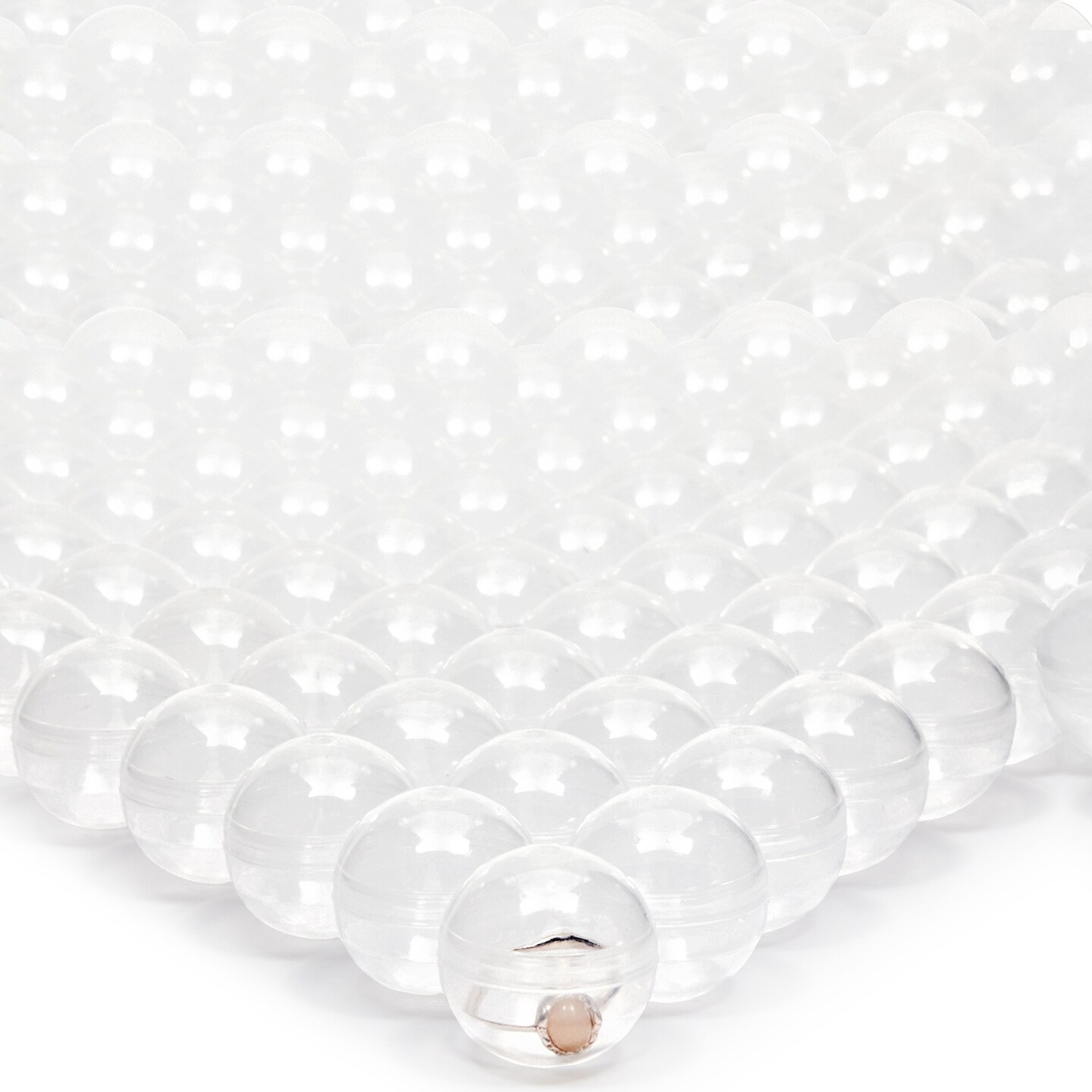 Clear Round Gumball Vending Machine Capsules 1.1-Inch – Empty Plastic Containers for Toys, Candy, Party Favors, Prizes, Carnival Booths, Classroom Rewards, and Easter Egg Hunts - 400 Pack