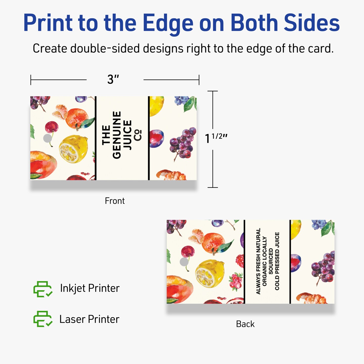 Avery Printable Rectangle Price Tags, Sure Feed Technology, 1-1/2" x 3", Matte Ivory Cardstock, Print-to-The-Edge, Laser/Inkjet Printable, 100 Total