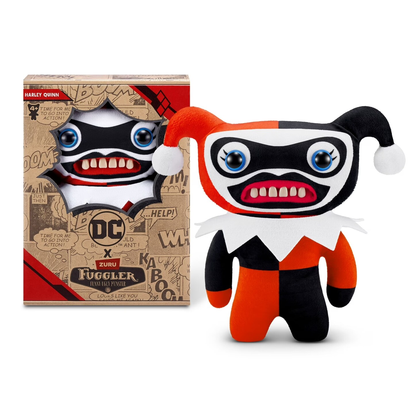 Fuggler x DC by ZURU Harley Quinn Funny Ugly Monster Plush, Color