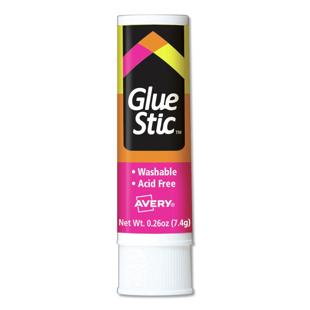 Avery 0.26 oz Applies White and Dries Clear Permanent Glue Stic Value Pack (18/Pack)