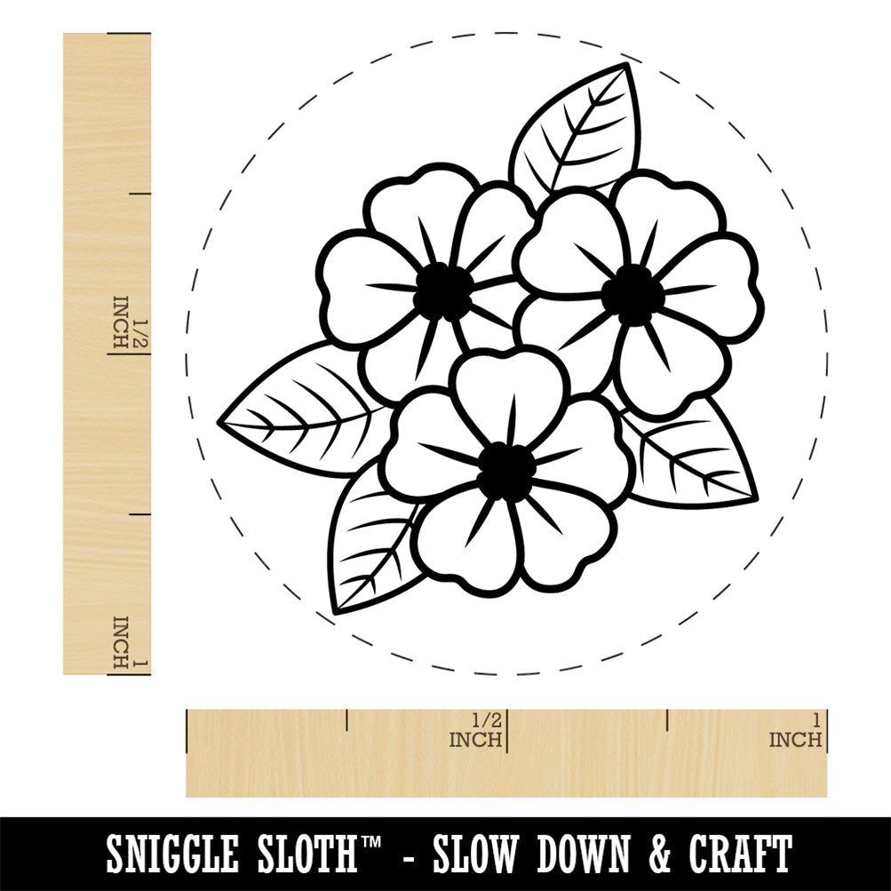 Violet Flowers Bouquet Rubber Stamp for Stamping Crafting Planners