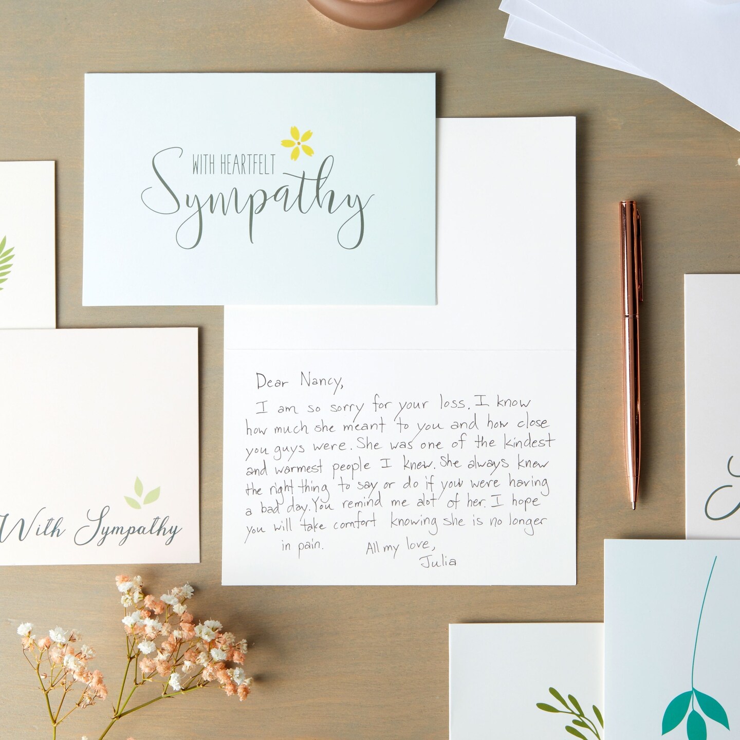 48 Pack Sympathy Cards with Envelopes Bulk Set, 6 Floral and Foliage Designs for Memorials, Funerals, Condolences, Bereavement, Blank Inside (4x6 In)