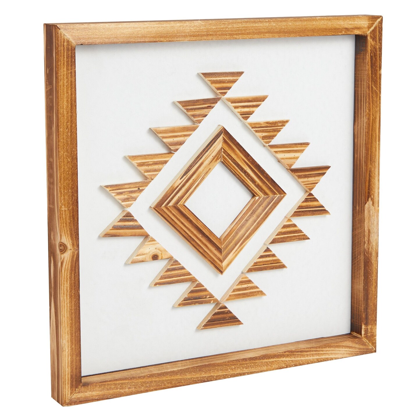Wooden Southwest Geometric Wall Decor (13 x 13 Inches)