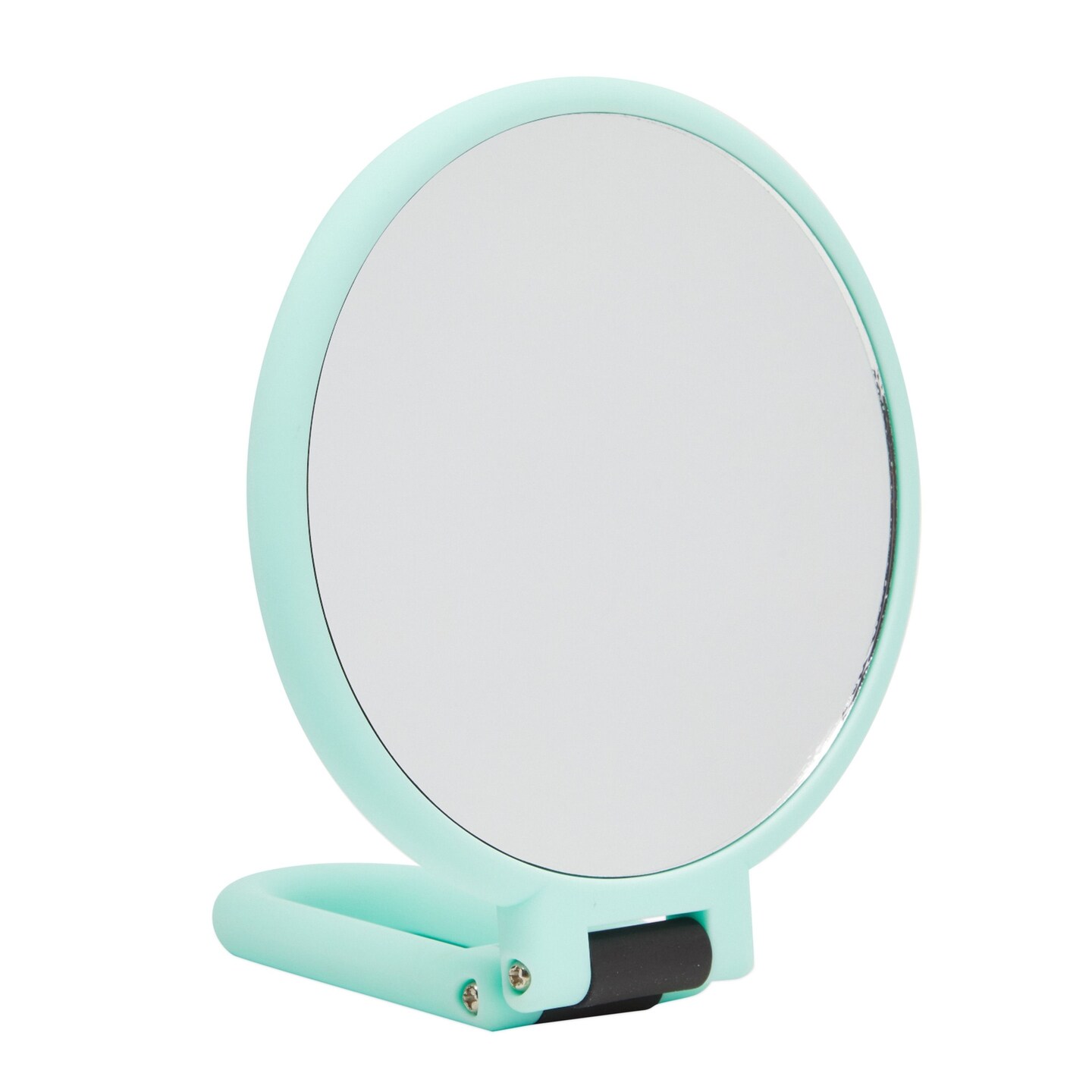 Small Green Handheld 10x Magnifying Mirror for Makeup, Travel (9.4 x 5.3 inch)