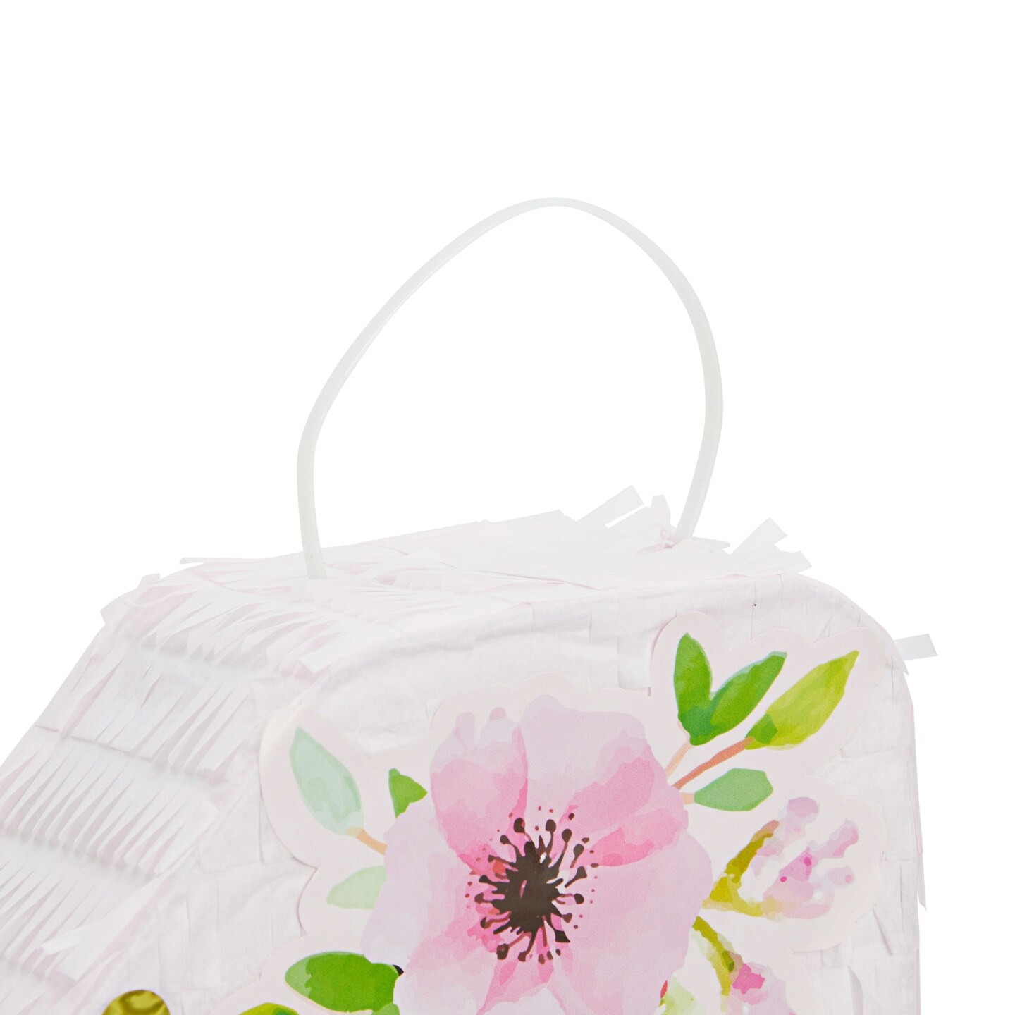 Pink Floral Number 1 Pinata for Girl&#x27;s 1st Birthday Party Decorations, Gold Foil &#x22;One&#x22; and Hibiscus Print Designs (16.5 x 11 x 3 In, Small)