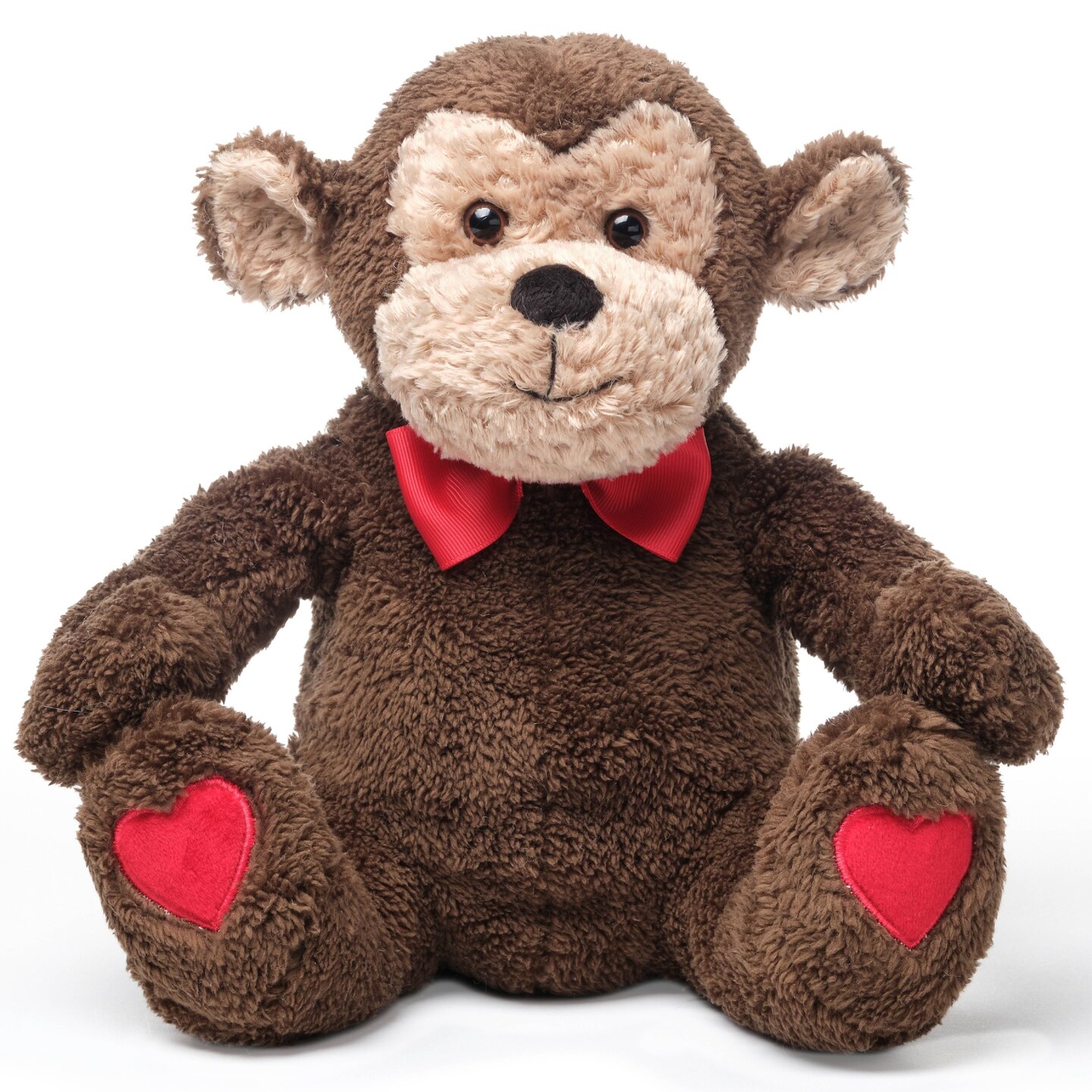 Bearington Valentino Stuffed Monkey Plush – 6 Inch Cute Valentines Stuffed Animal, Soft Heart Monkey Toy for Kids, Couples, or Romantic Valentine's Day Surprises