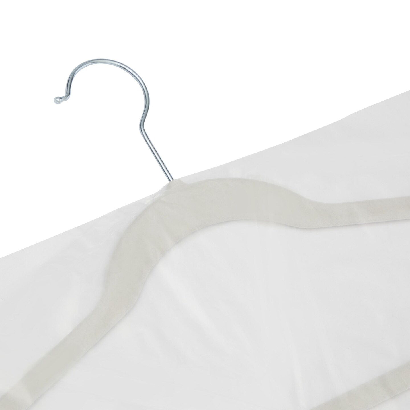 50 Pack Clear Plastic Garment Bags for Hanging Clothes, Dry Cleaning Bags for Suits, Shirts, Dresses (21 x 40 Inch)
