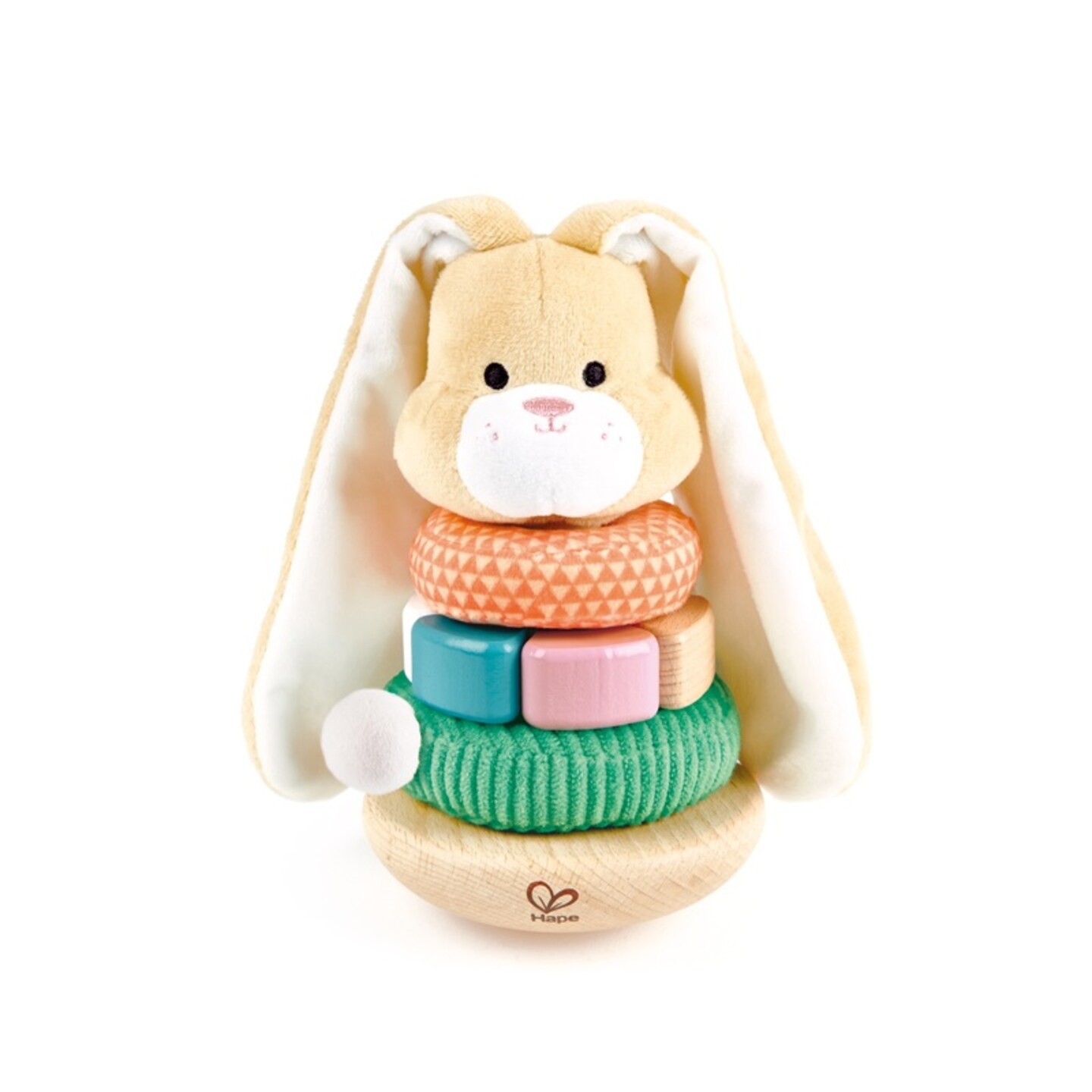 Hape Bunny Wooden Ring Stacker Baby Toy