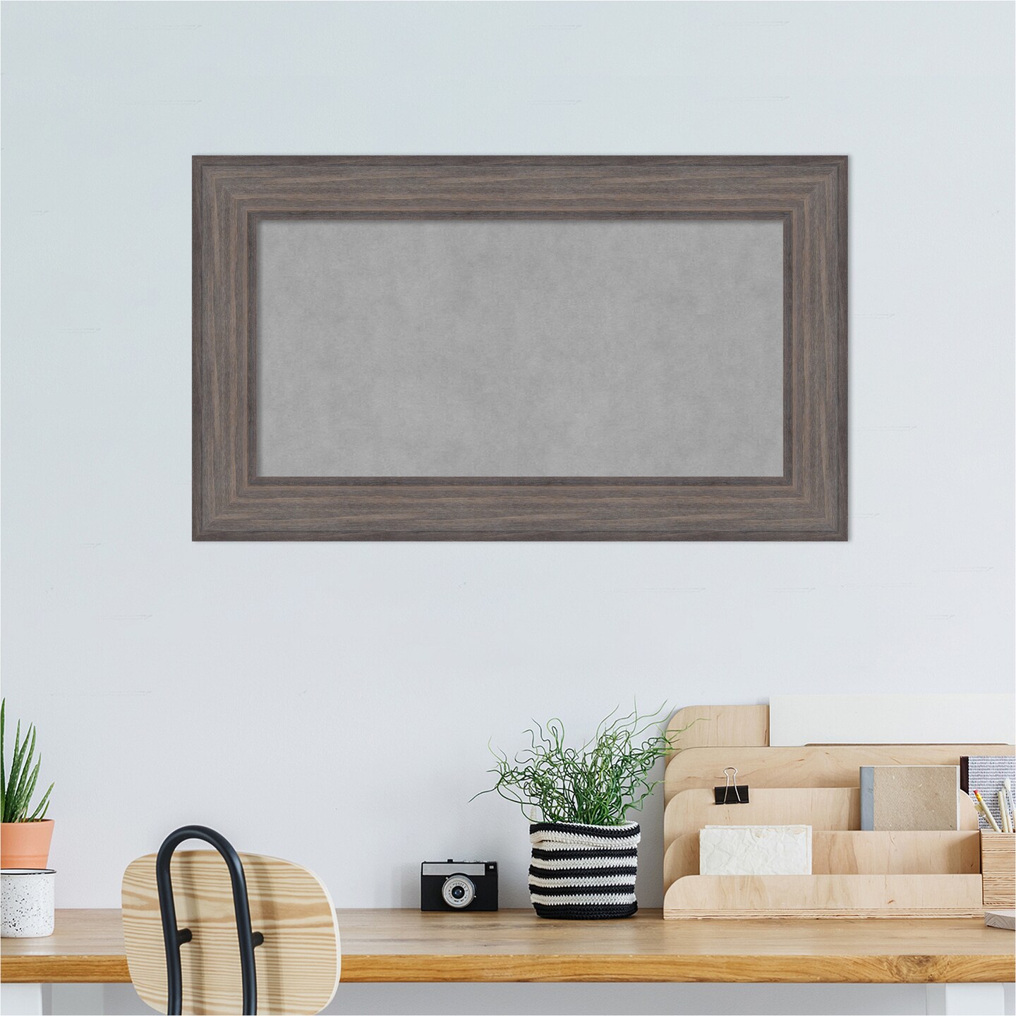 Country Barnwood Wood Framed Magnetic Board