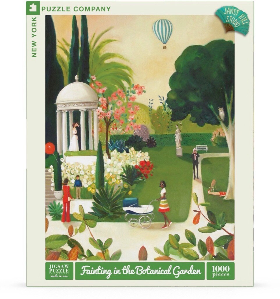 New York Puzzle Company Fainting in the Botanical Garden 1000 Piece Piece Jigsaw Puzzle