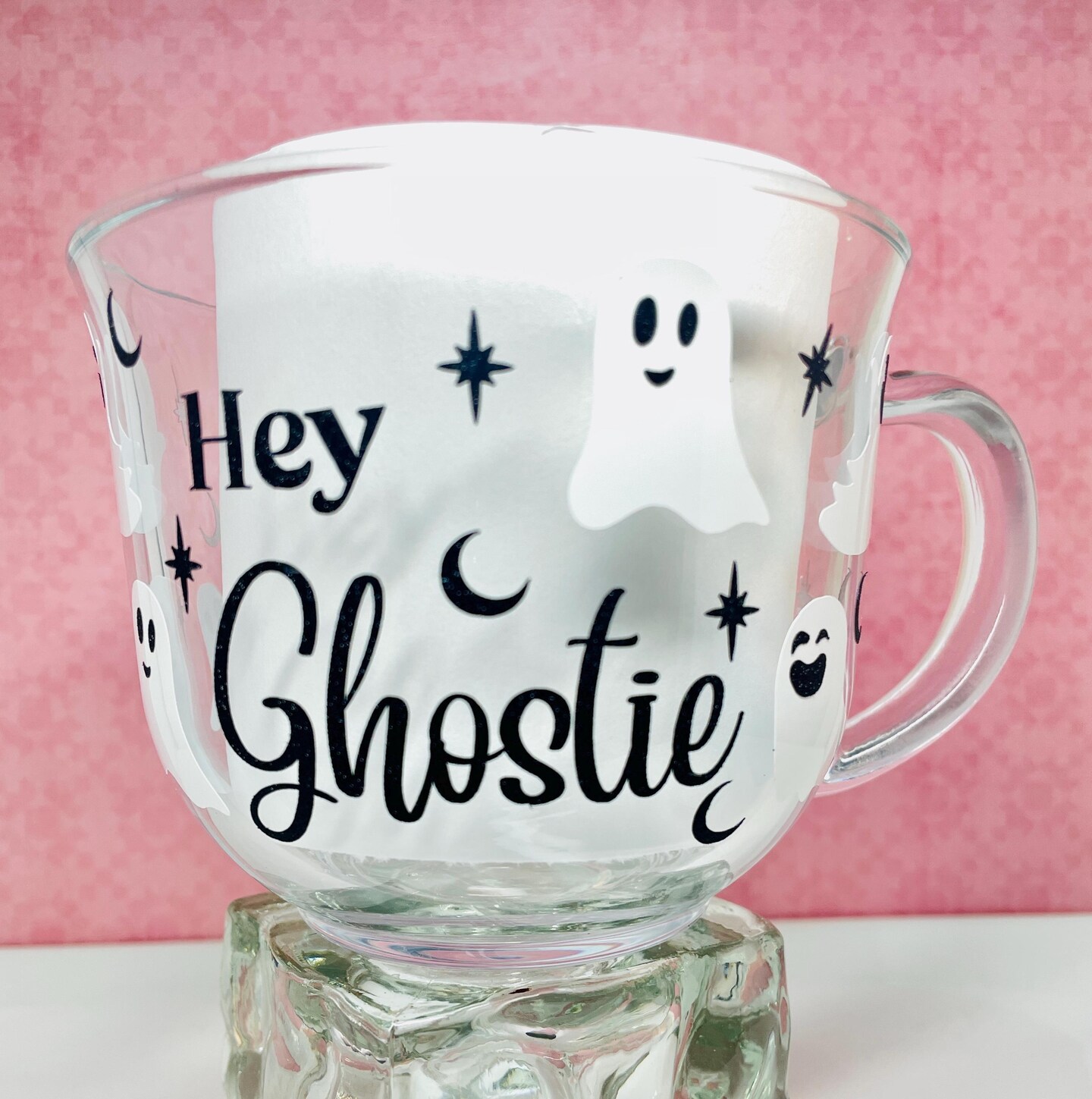 Boo-tiful Ghost Mug  18 oz Halloween Glass Coffee Cup Too cute to  spook, but perfect for your brew. | MakerPlace by Michaels
