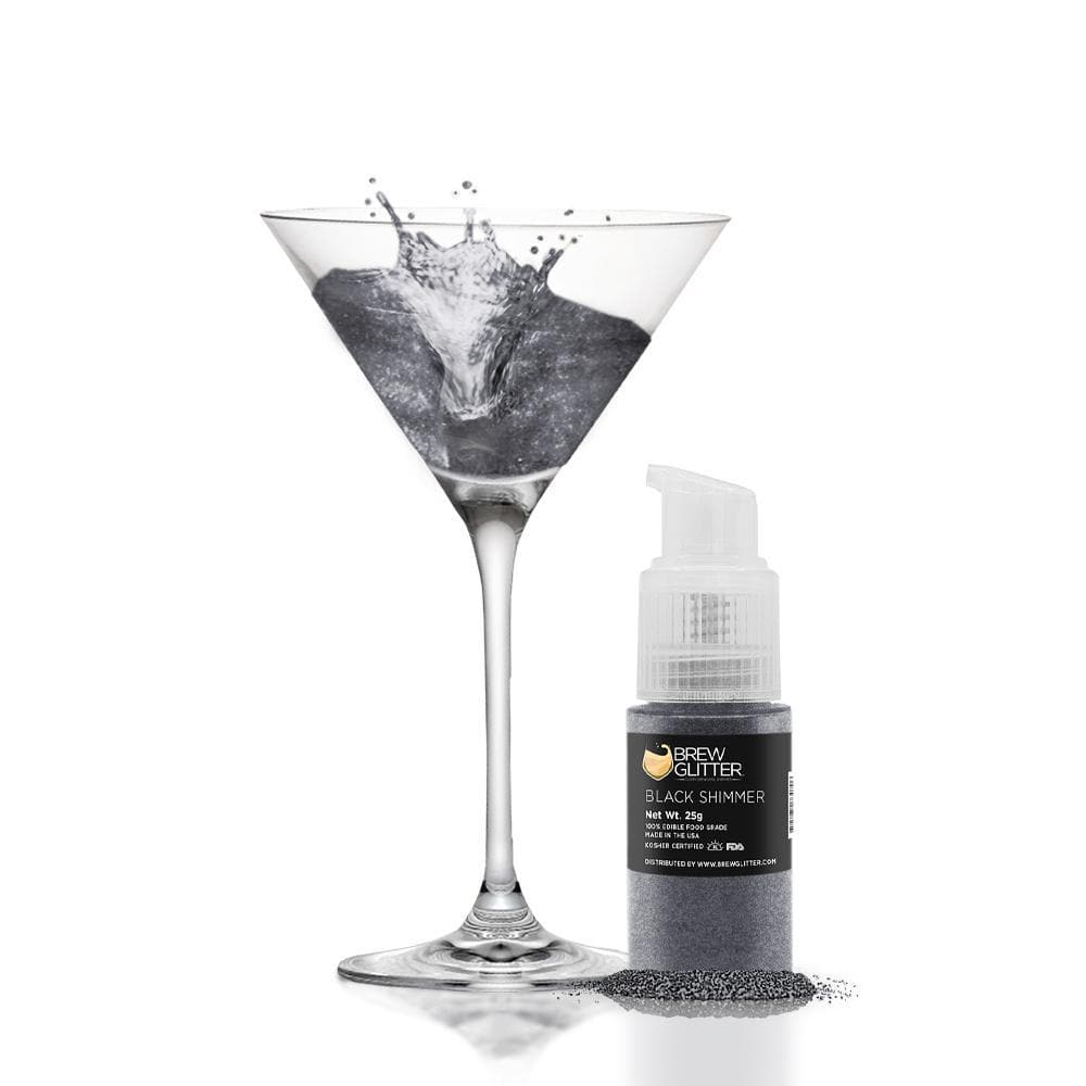 Black Shimmer Edible Glitter Spray Pump | Brew Glitter&#xAE;