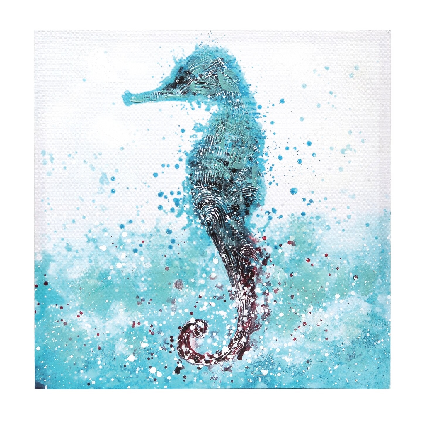 Seahorse Wall Art 19.69 x 19.69 x 0.98 Inches.