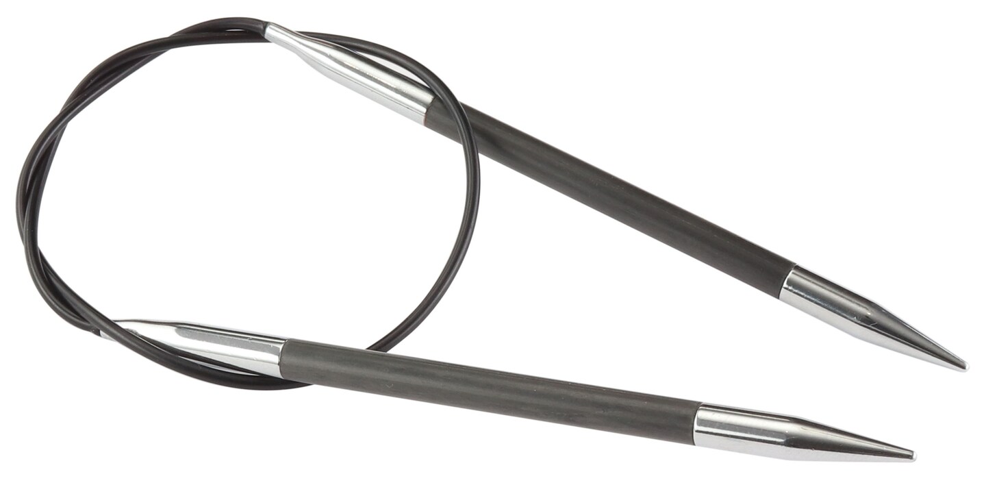 KnitPro-Karbonz Fixed Circular Knitting Needles 16"-Size 8/5.00mm