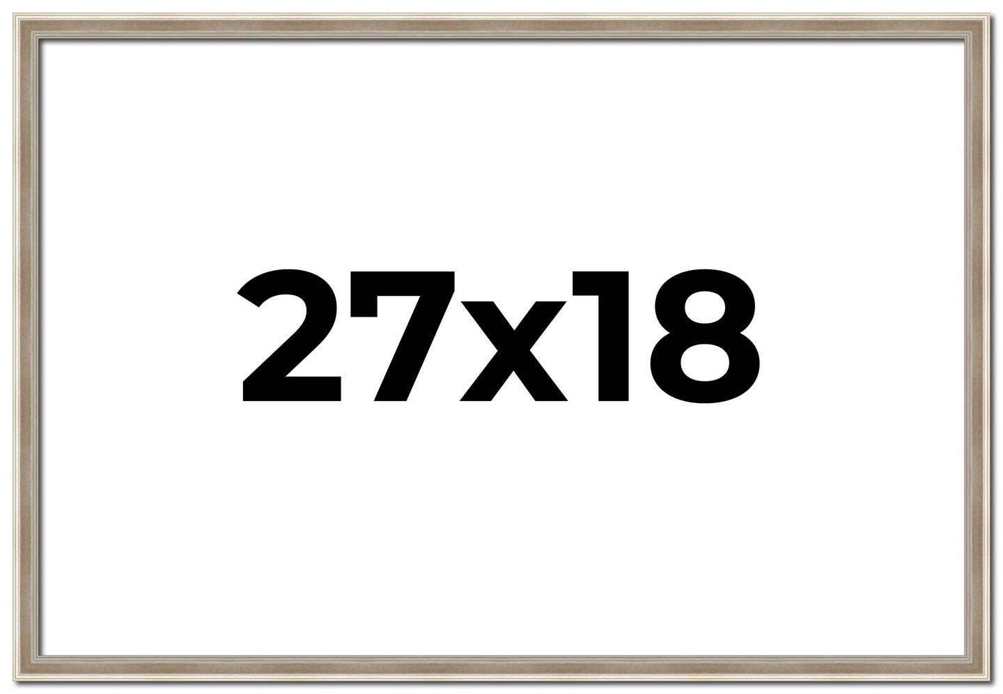 Classic Modern Silver Picture Frame - UV Acrylic, Backing Board, Hanging Hardware Included