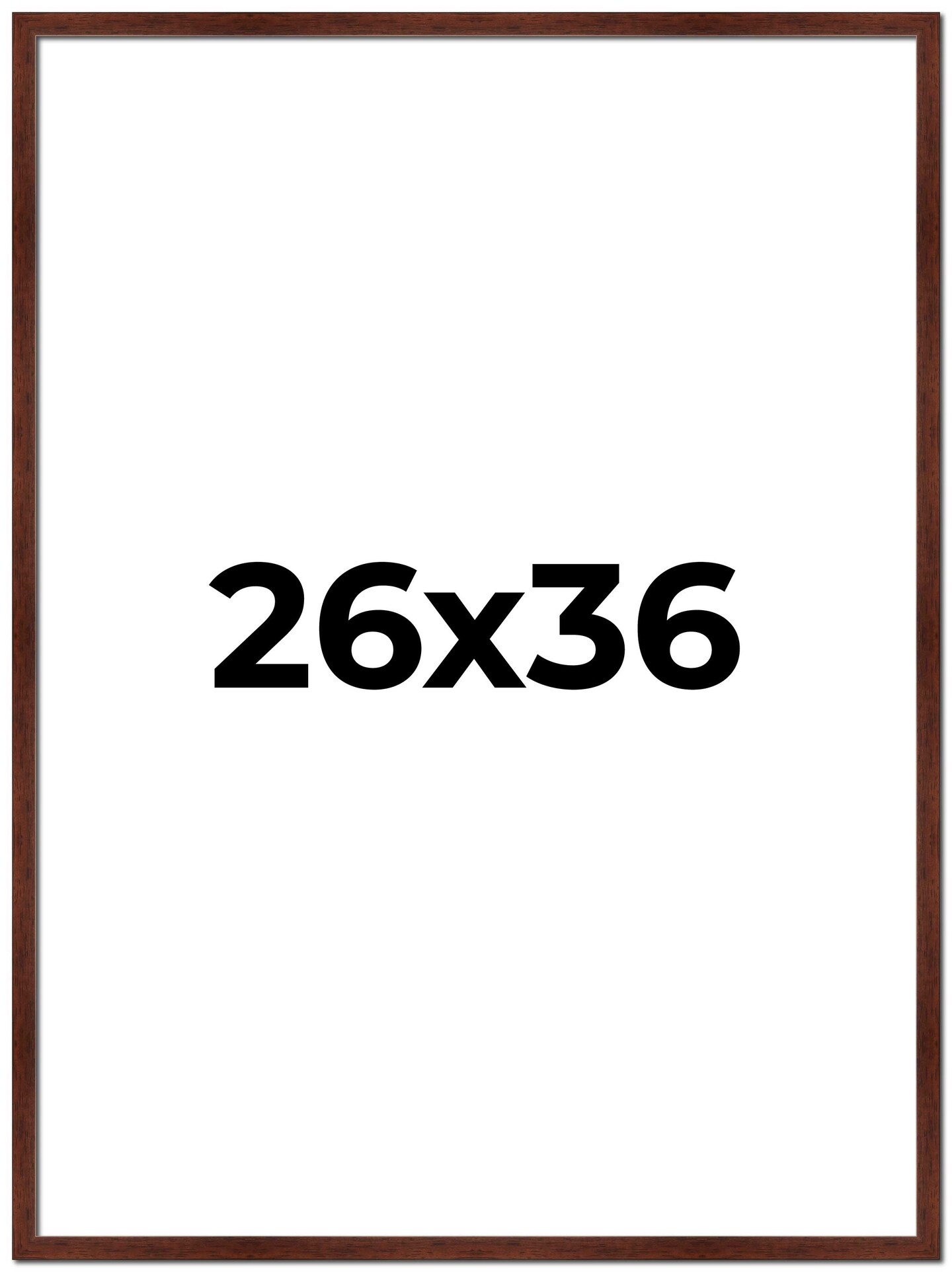 Classic Modern Brown Picture Frame - UV Acrylic, Foam Board Backing, Hanging Hardware