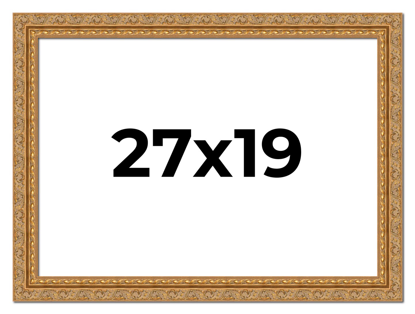 Contemporary Gold Picture Frame - UV Acrylic, Backing Board, Hanging Hardware Included