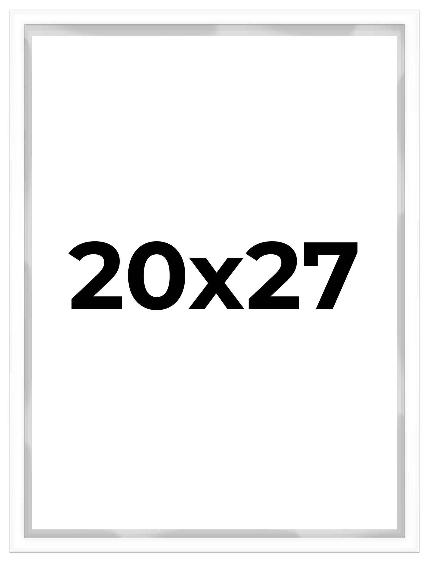 20x27 Shadow Box 3/4" Depth White Picture Frame - UV Acrylic, Backing, Hanging Hardware