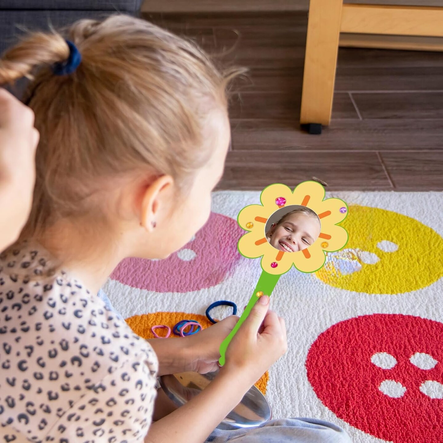 10 Pack Wooden Mirror Craft for Kids