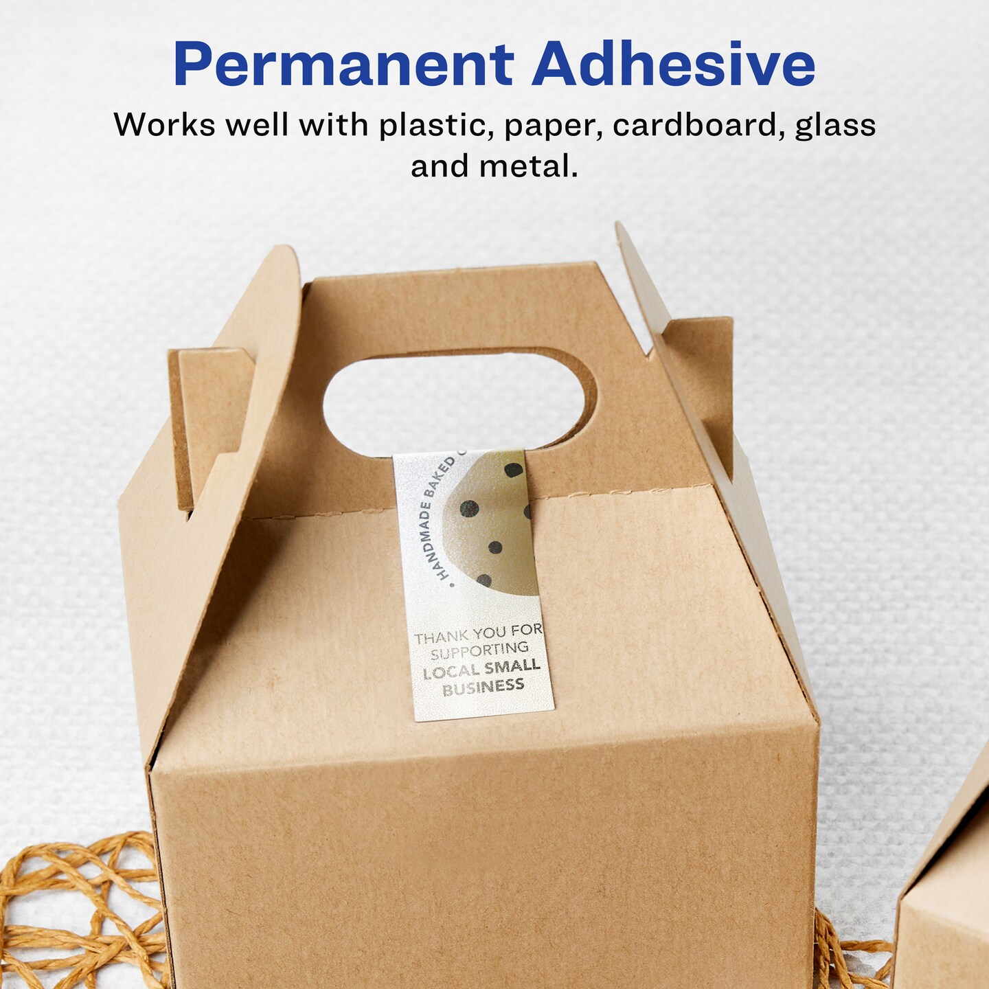 Avery Pearlized Ivory Rectangle Labels with Sure Feed Technology, Print-to-the-Edge, 1" x 7"