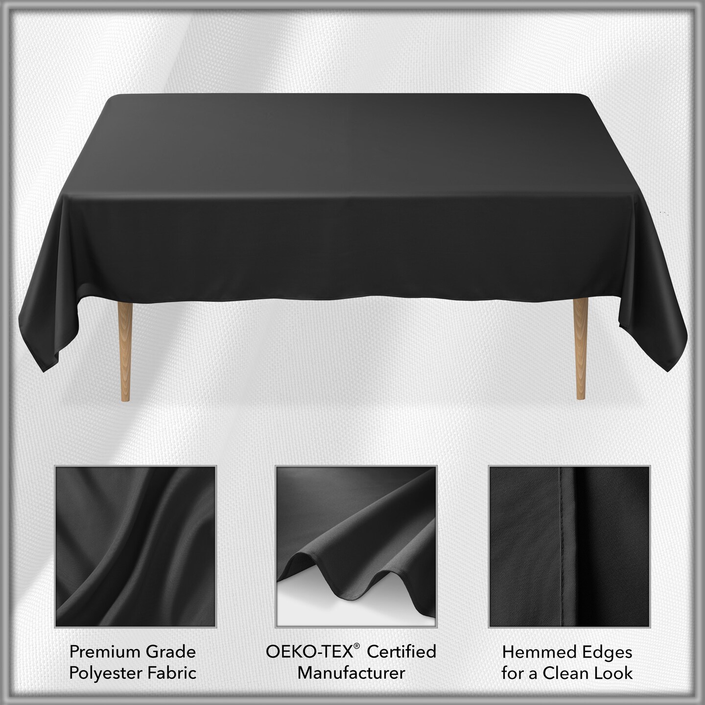 Lann's Linens 20 Pack Rectangular Tablecloths, Washable Polyester Fabric Table Cloth for Dining Tables, Parties, Restaurants, Weddings