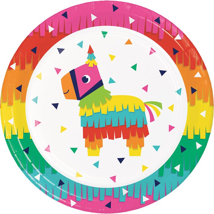 Bulk Pack of 16 Fiesta Fun Paper Plates