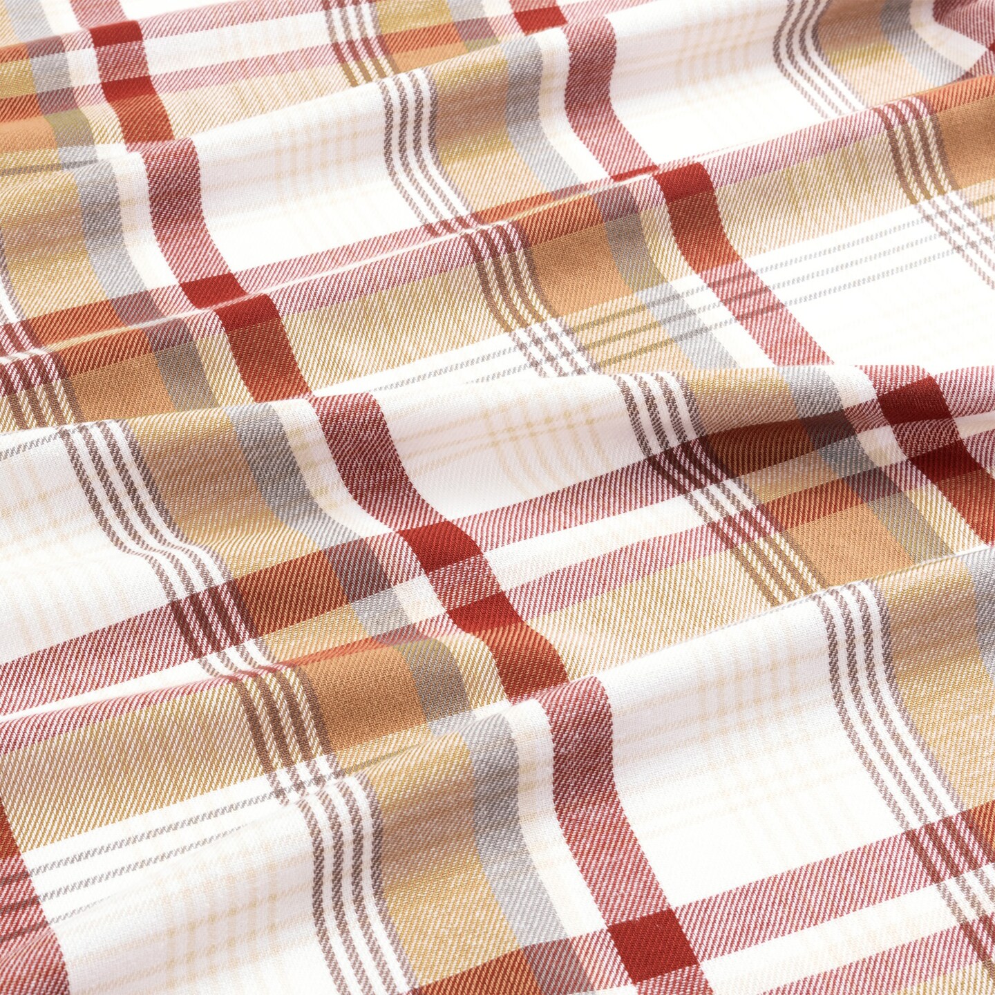 Threadmade Home Seneca Plaid Harvest Cotton Tablecloth, Multicolor - 60"W x 84"L Oval
