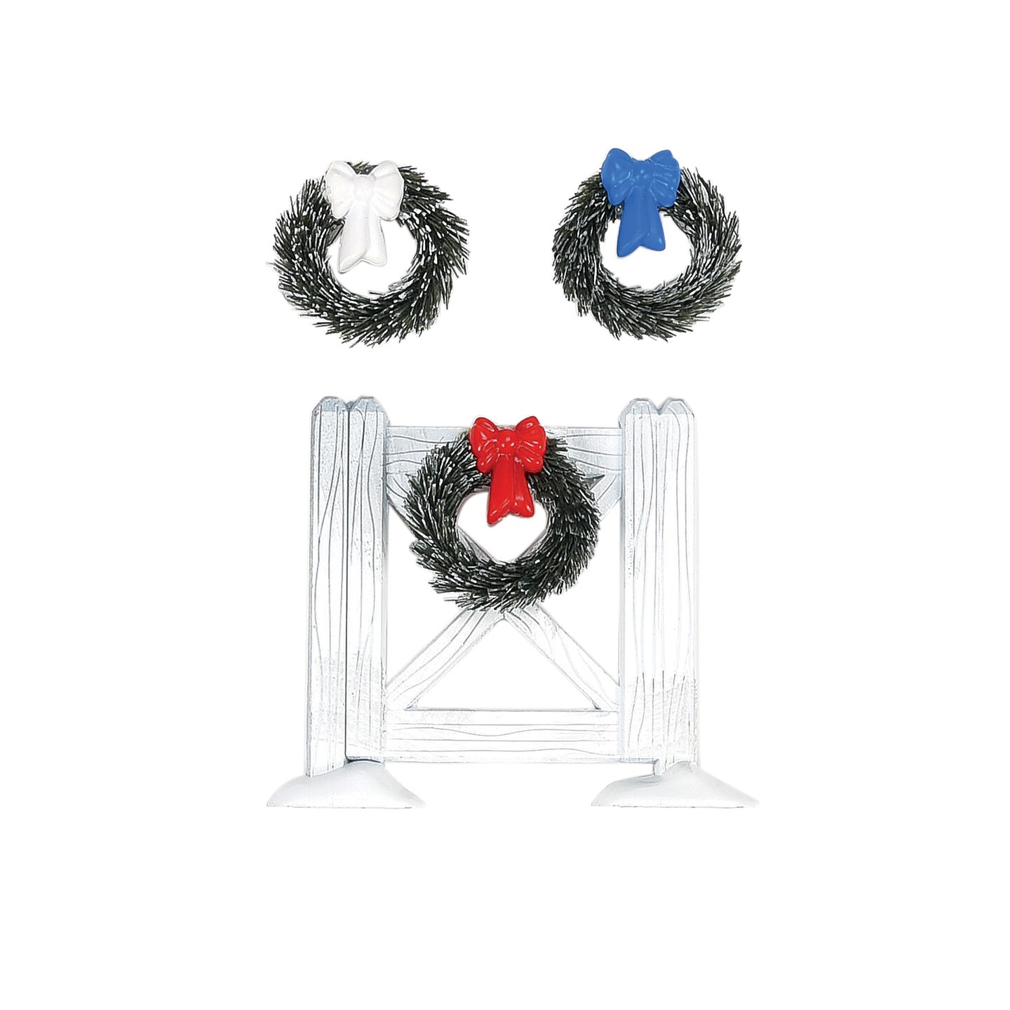 Department 56 Cross Product Village White Crossbuck Fence Village Figurine Set 2in H