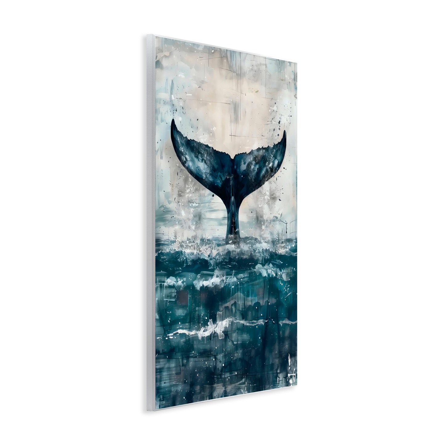 Stupell Industries Centered Distressed Whale Tail Wall Plaque Art, design by LSR Design Studio