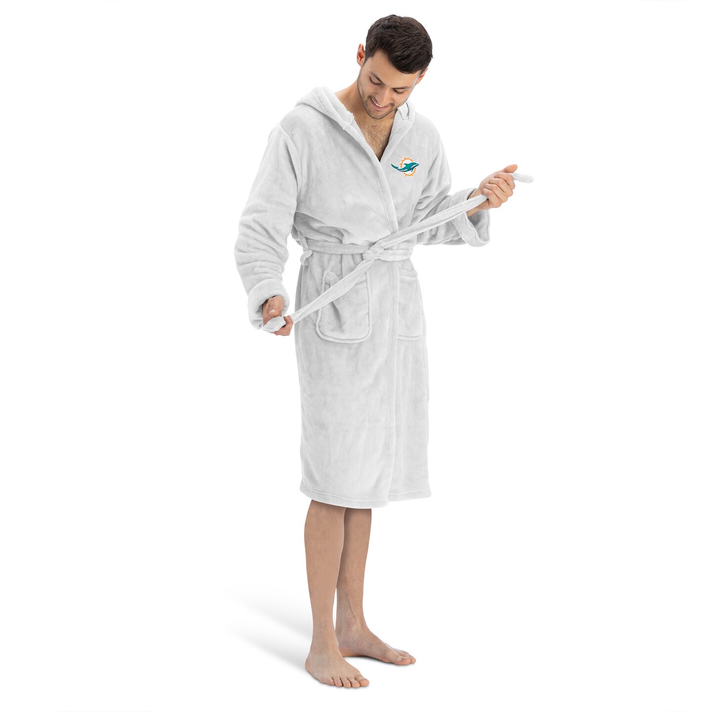 Miami Dolphins NFL Hooded Silk Touch Robe 26&#xD7;47 Inches