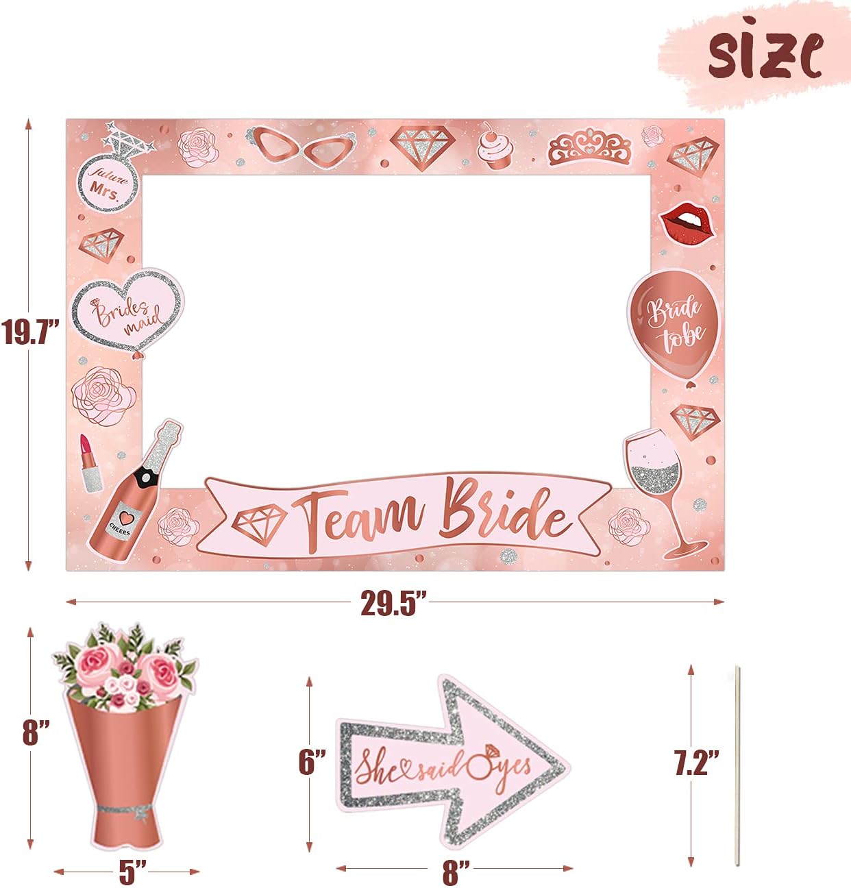 Bridal Shower Decorations Bride to Be Photo Booth Props