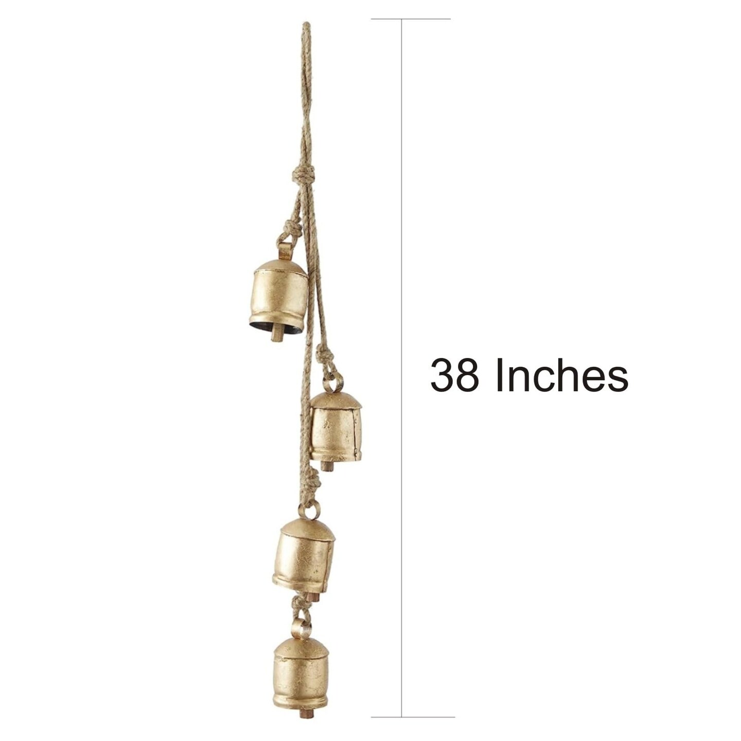 Shabby Chic Bells Rustic Hanging Jingle Christmas Tree Decor - Large Handmade Lucky Cow Bells Vintage Rustic Metal Tranquil Wind Chimes Solid Decorative Wall Hanging d&#xE9;cor Home Decor Gifts