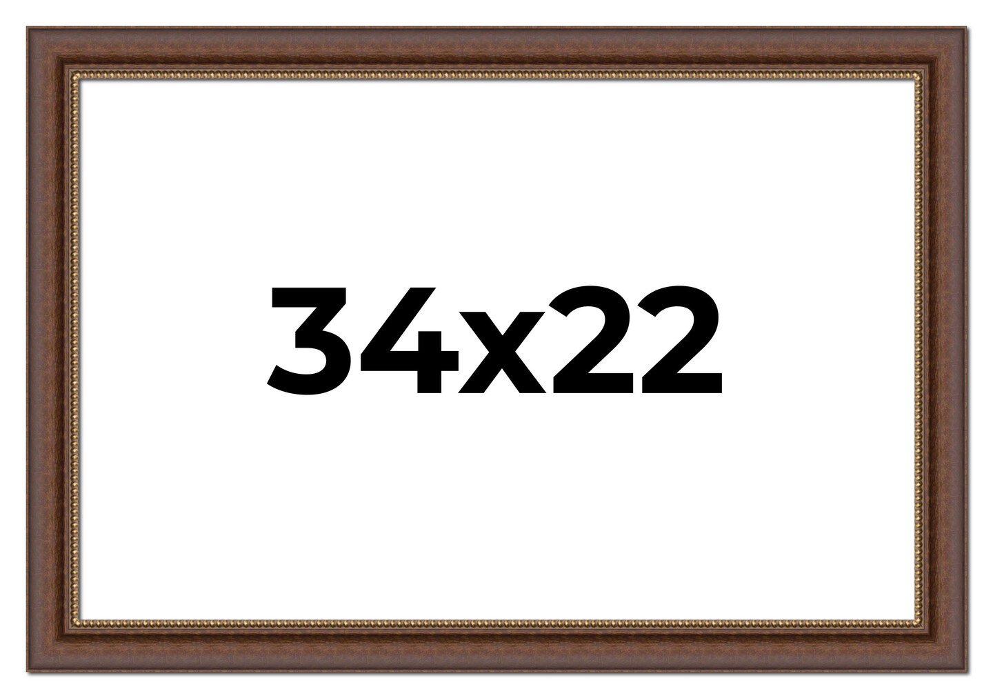 Traditional Brown Picture Frame - UV Acrylic, Backing Board, Hanging Hardware Included