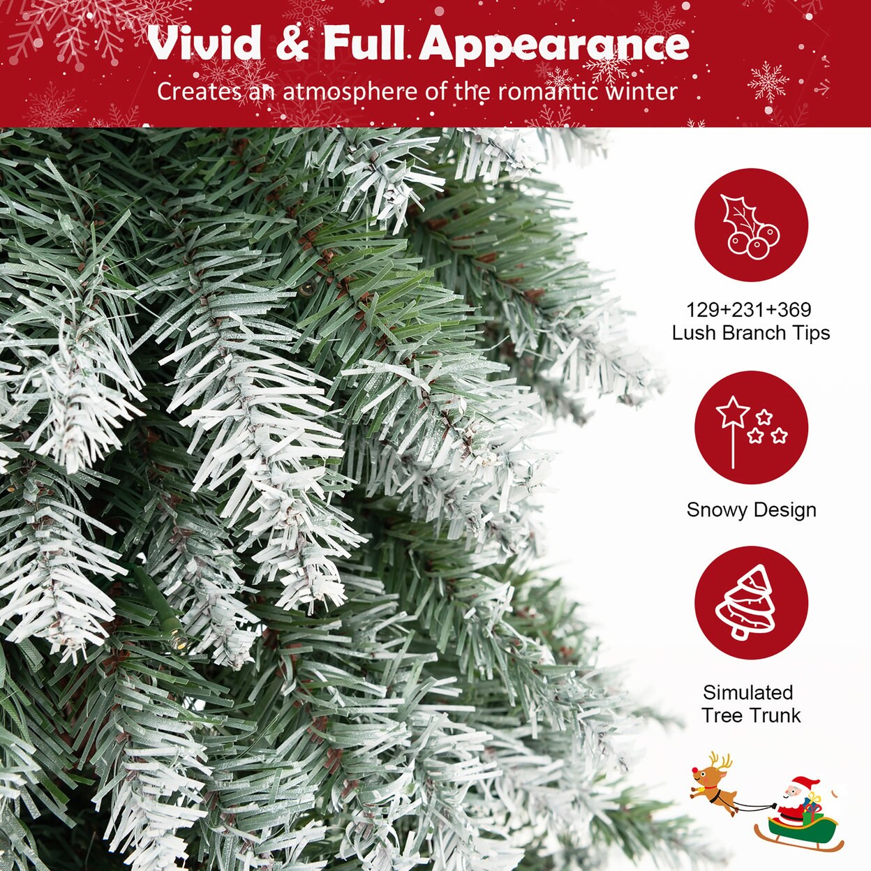 Pre-Lit Artificial Christmas Tree Set Of 3 W/ 3/4/5 Ft Faux Trees Slim Pencil Christmas Trees W/ Led Lights