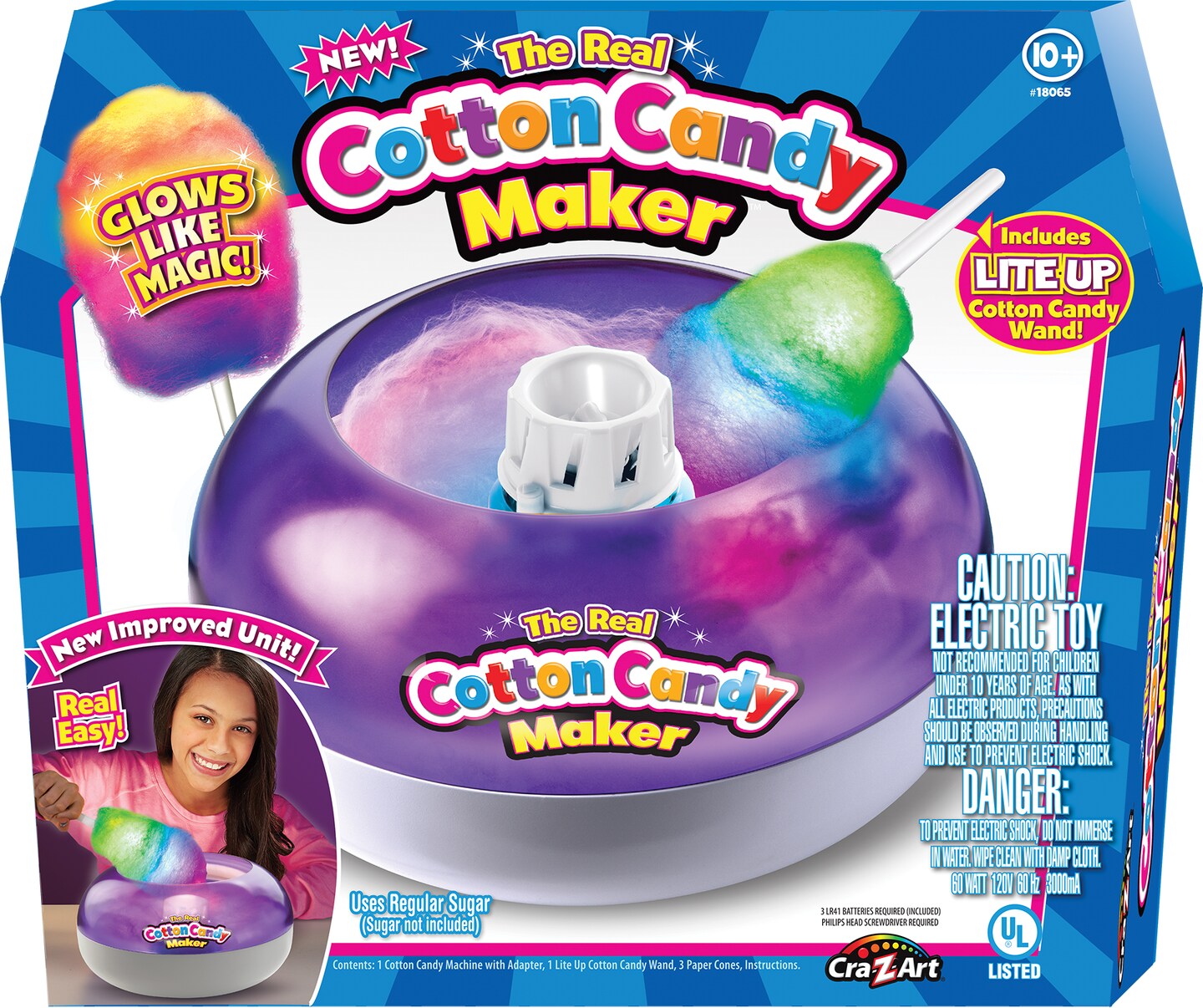 Cra-Z-Art Deluxe Cotton Candy Maker with Lite Up Cotton Candy Wand