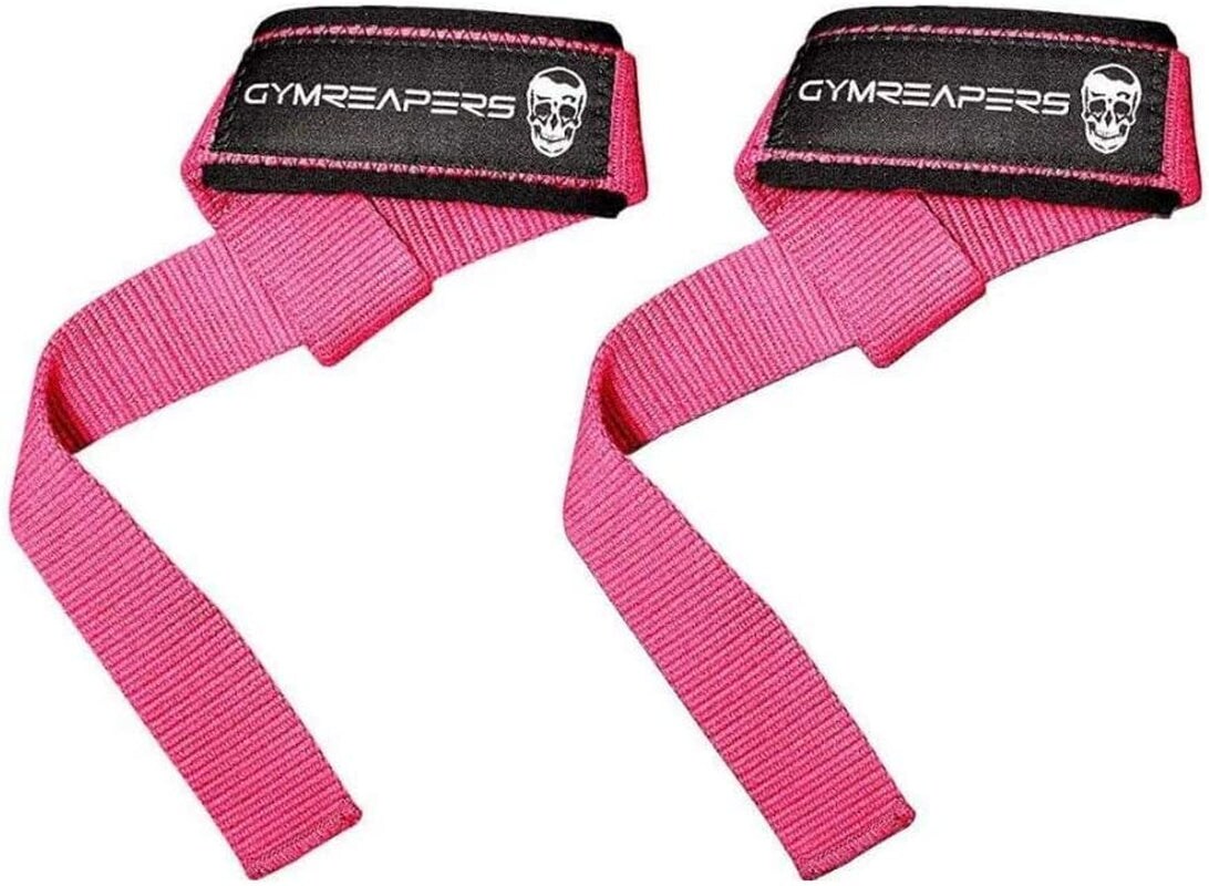 Lifting Wrist Straps for Weightlifting, Bodybuilding, Powerlifting, Strength Training, &#x26; Deadlifts - Padded Neoprene with 18 Inch Cotton