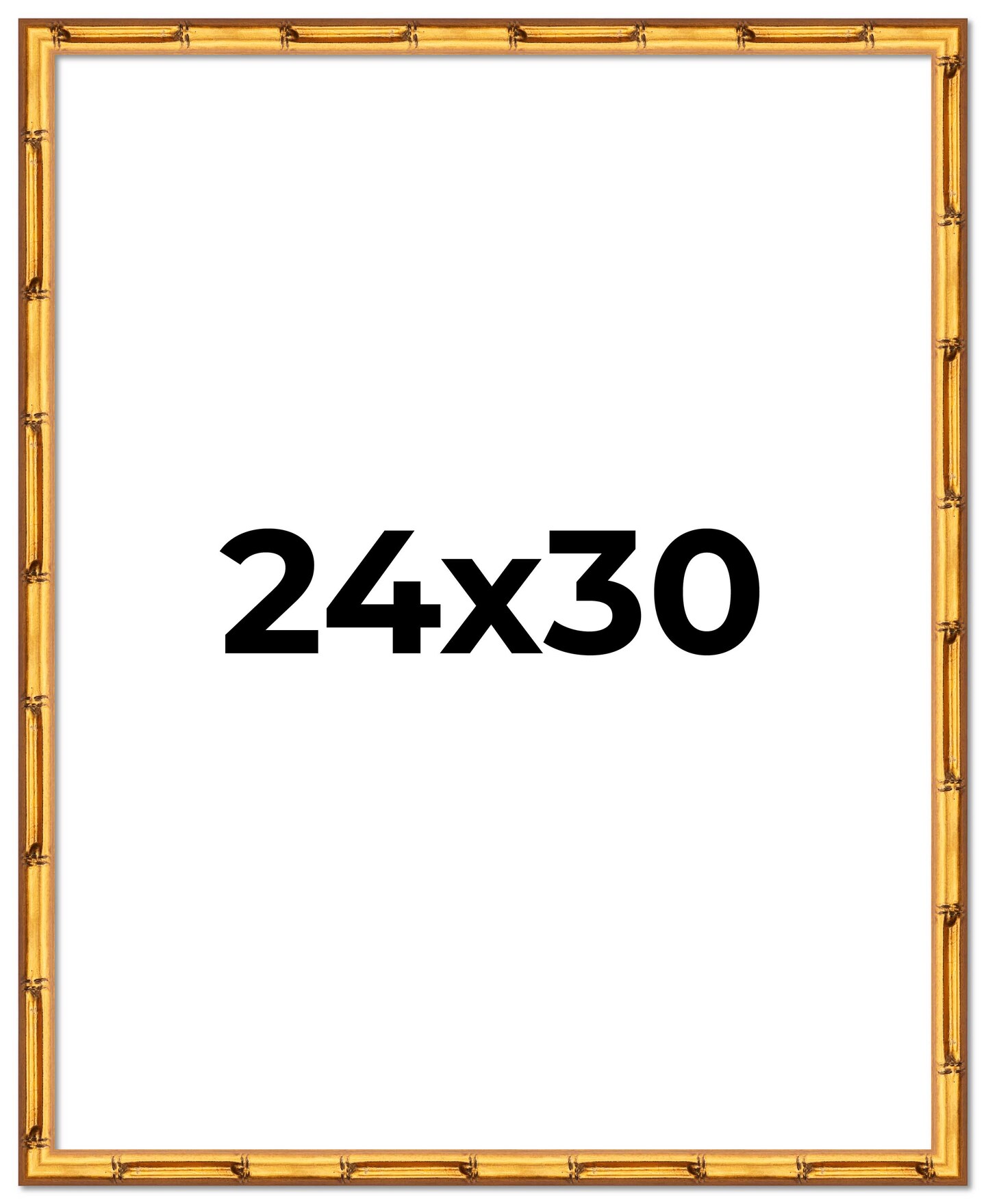 24x30 Thin Bamboo Picture Frame with UV-Resistant Acrylic & Acid Free Backing, Available in 2 Finishes - Gold and Brown