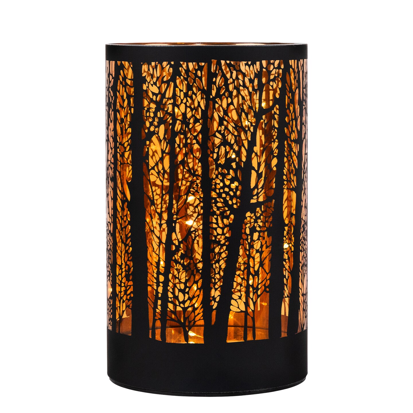 Northlight Forest Trees Glass Hurricane - Thumbnail 2