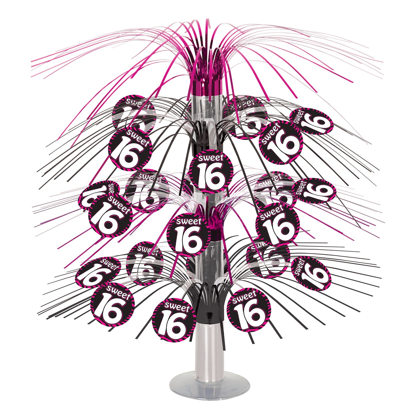 Beistle 18in. Sweet 16 Cascade Centerpiece - 6 Pack