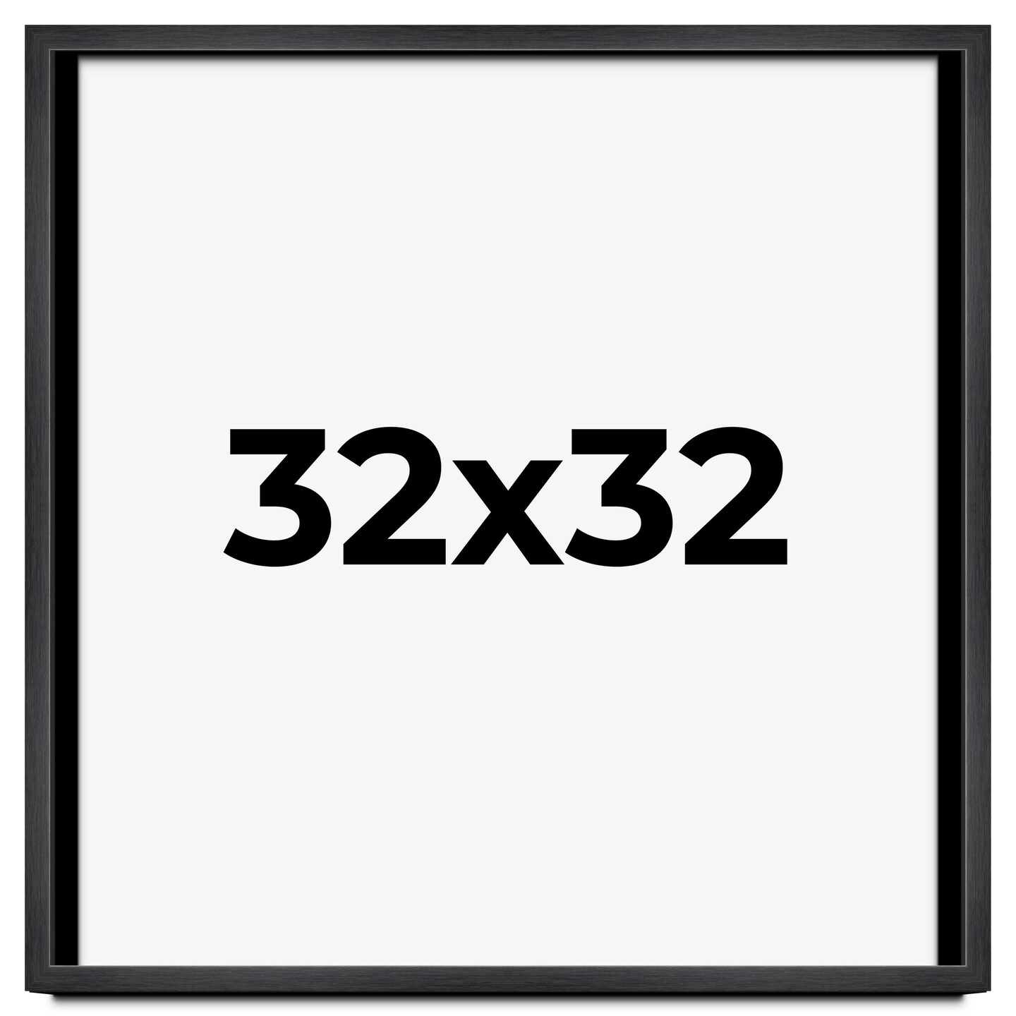 Square Shadow Box 3/4" Depth Grey Picture Frame - UV Acrylic, Backing, Hanging Hardware