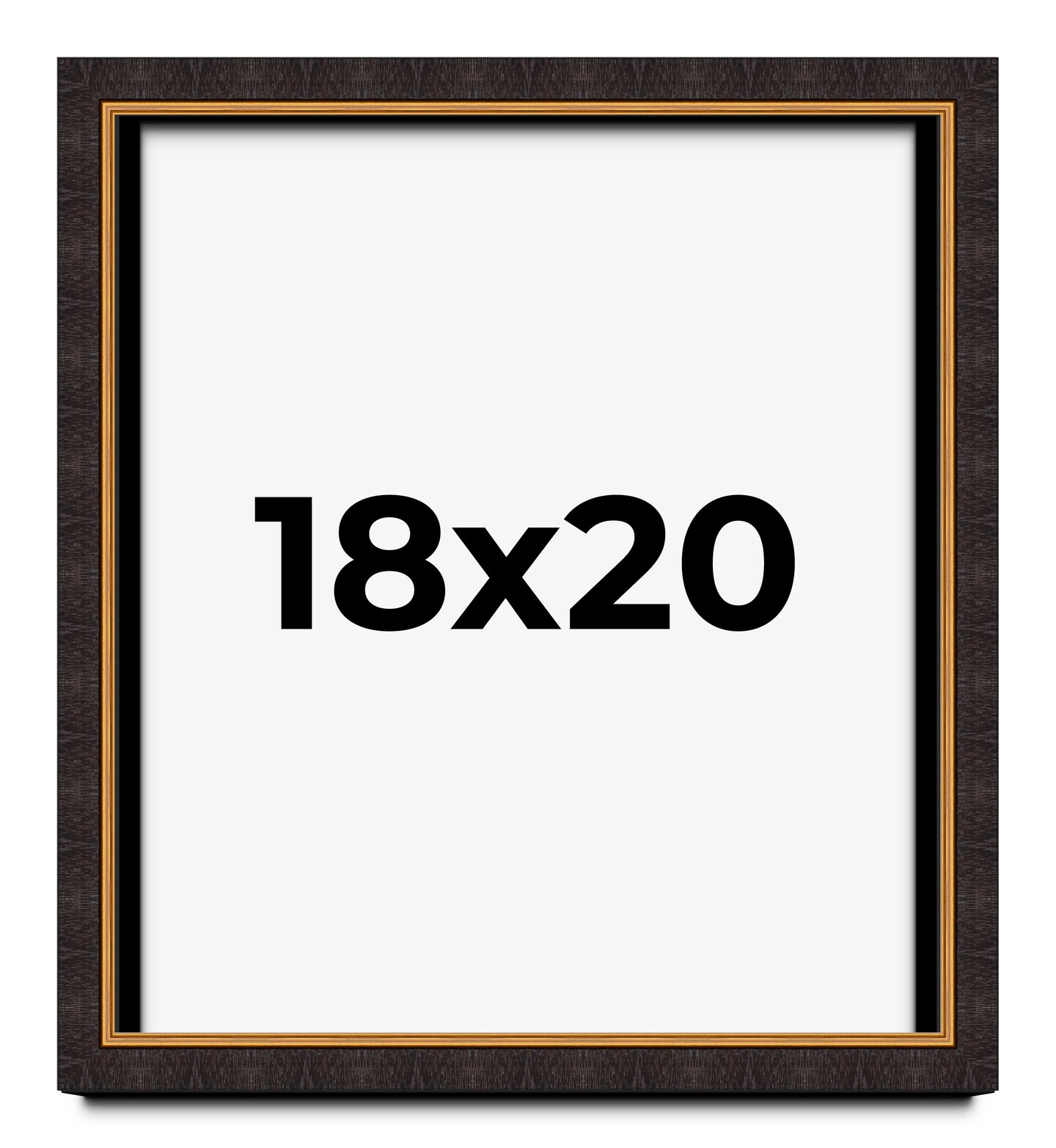 Modern Shadow Box 1&#x22; Depth Brown Picture Frame - UV Acrylic, Backing, Hanging Hardware