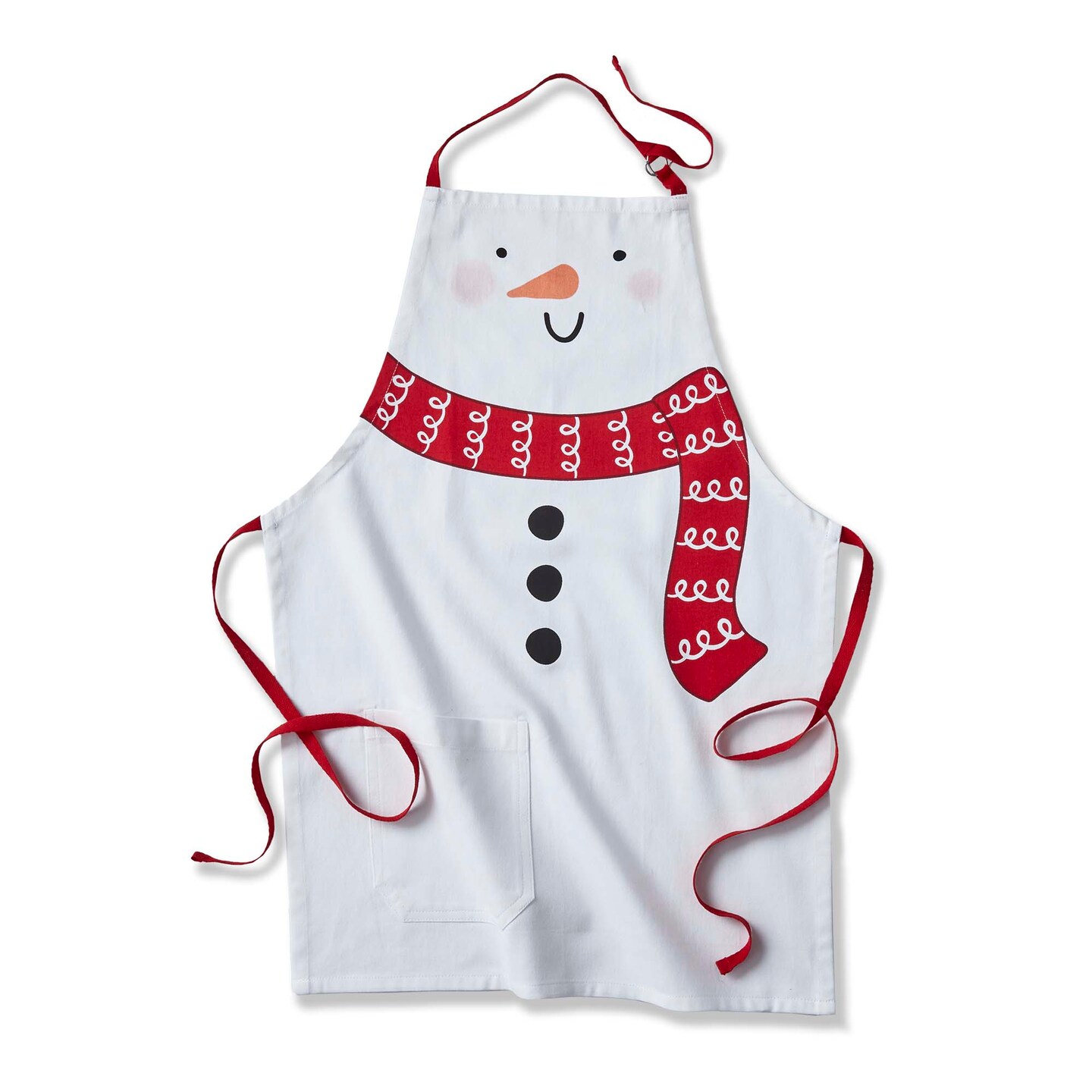 Snowman Kids Cooking Baking Apron Cotton Machine Wash, One Size Fits Most