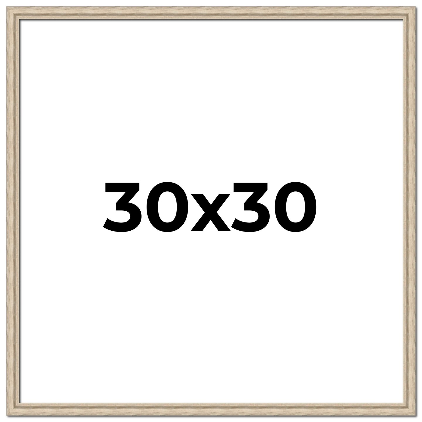 30x30 Thin Barnwood Picture Frame with UV-Resistant Acrylic & Acid Free Backing, Available in 2 Paint Finishes - Grey and Black