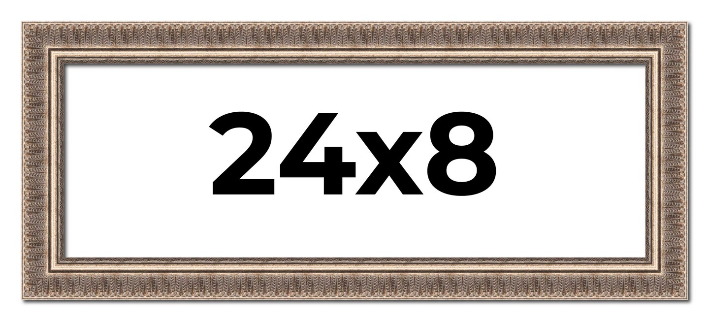 Panoramic Ornate Gold Picture Frame - UV Acrylic, Foam Board Backing, Hanging Hardware