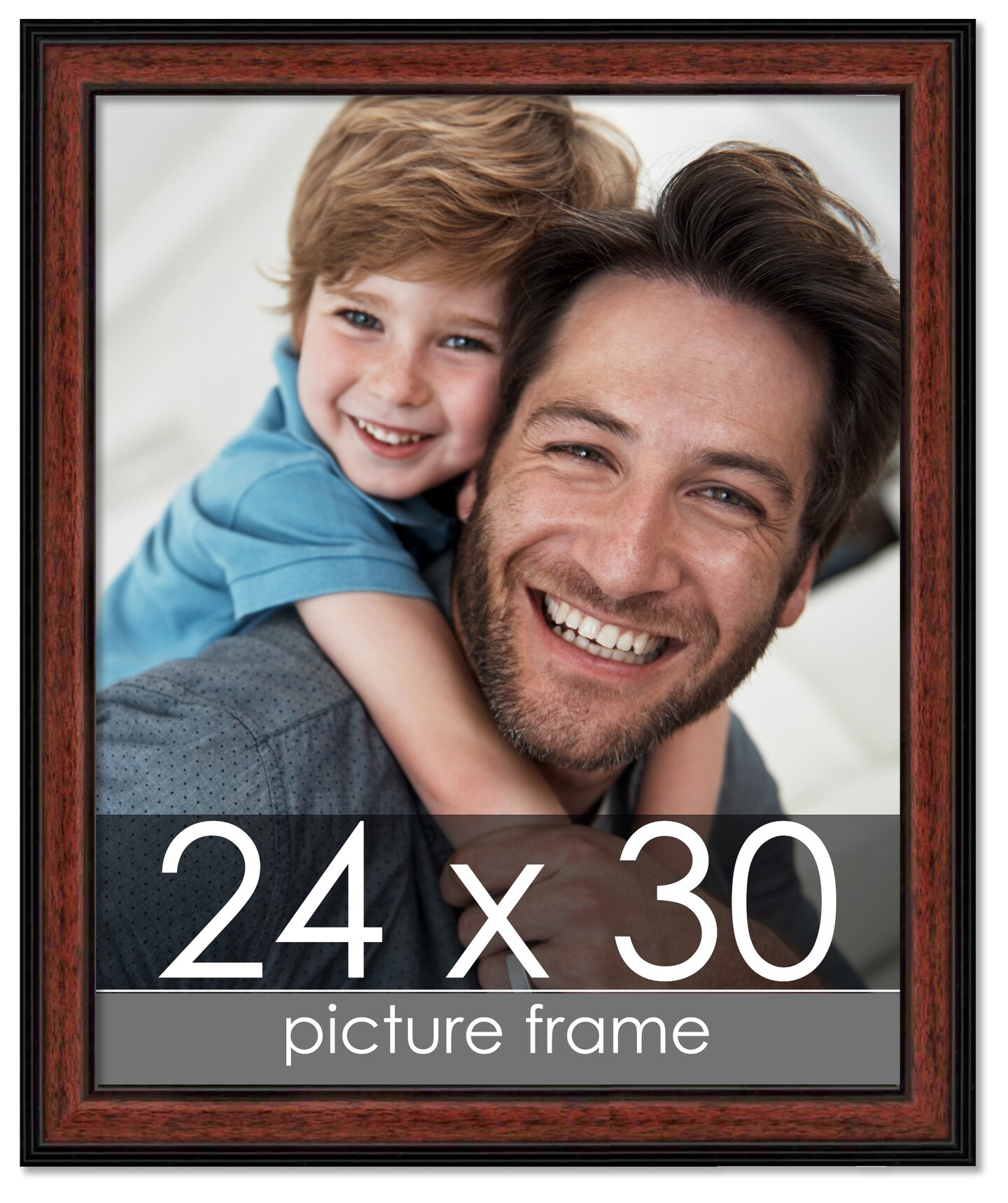 Decor Brown Picture Frame - UV Acrylic, Foam Board Backing, Hanging Hardware