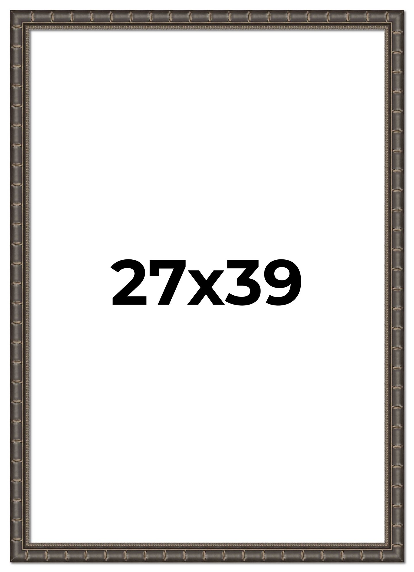 27x39 Modern Bamboo Picture Frame with UV-Resistant Acrylic &#x26; Acid Free Backing, Available in  5 Finishes - Gold, Silver, Brown, Black, and Natural
