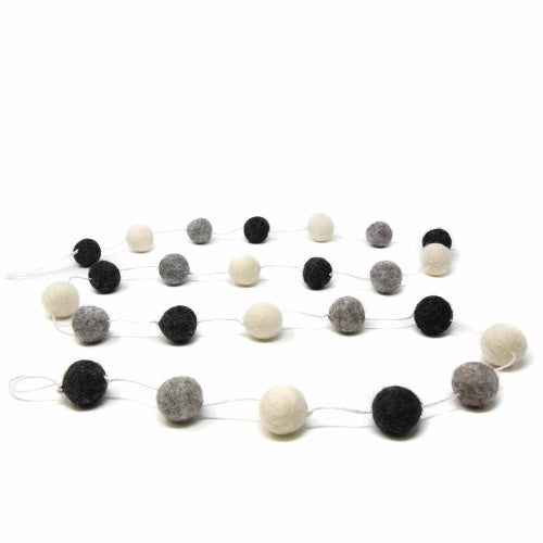 Wool Felt Pom Pom Garland for Nursery and Party Decor 60 inches