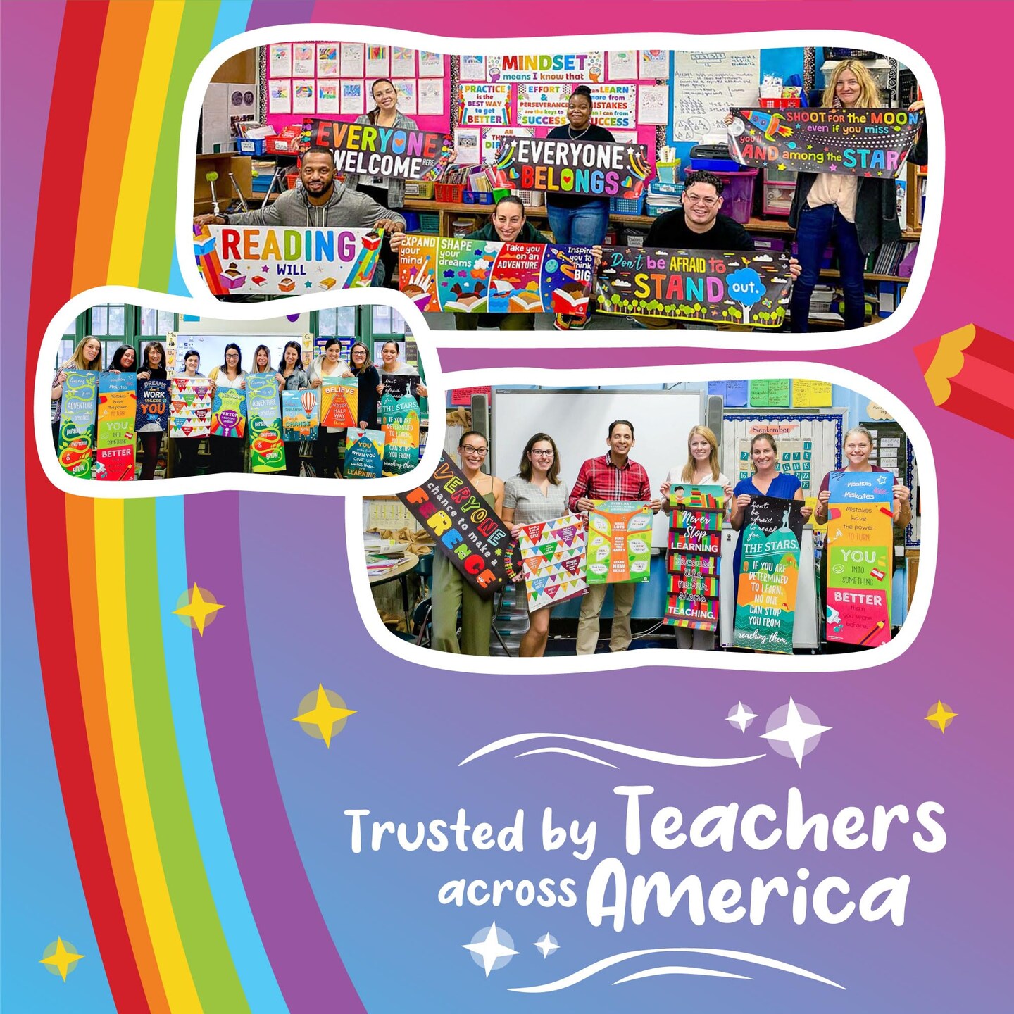 Educational Posters for Toddlers - Classroom Posters - Playroom Decor - Daycare Classroom Decor - Preschool Home School Essentials - ABC Poster - Kids Posters 11 Charts (Non-Laminated)