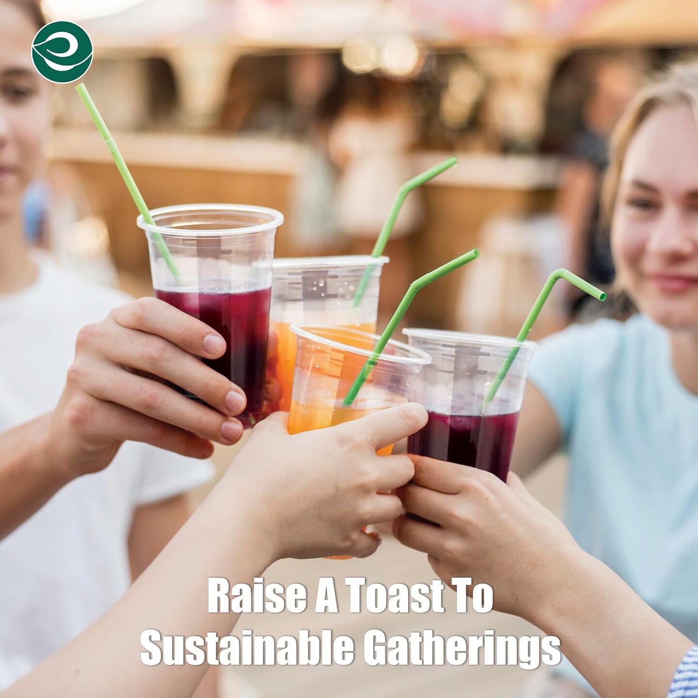 Clear Compostable Party Cups | (100 Count, 12 oz) | Disposable | Biodegradable | Plant Based Eco-friendly Alternative to Paper &#x26; Plastic Cups | For Weddings &#x26; Gatherings