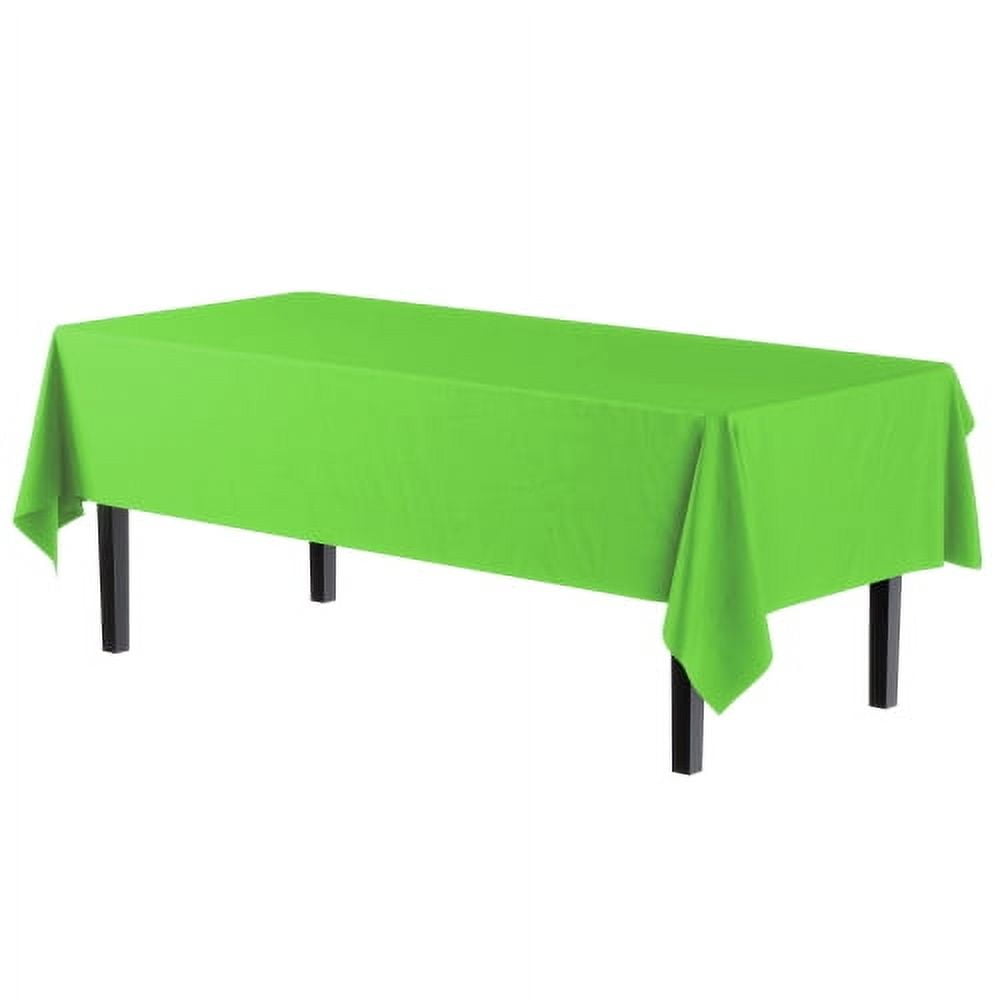 Exquisite 12-Pack Premium Plastic Tablecloth 54in. x 108in. Rectangle Plastic Table Cover